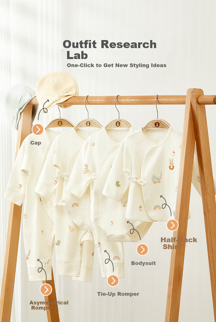 Wismorni Baby Romper Spring and Autumn Newborn One-piece Triangle Bodysuit Infant Clothing 7
