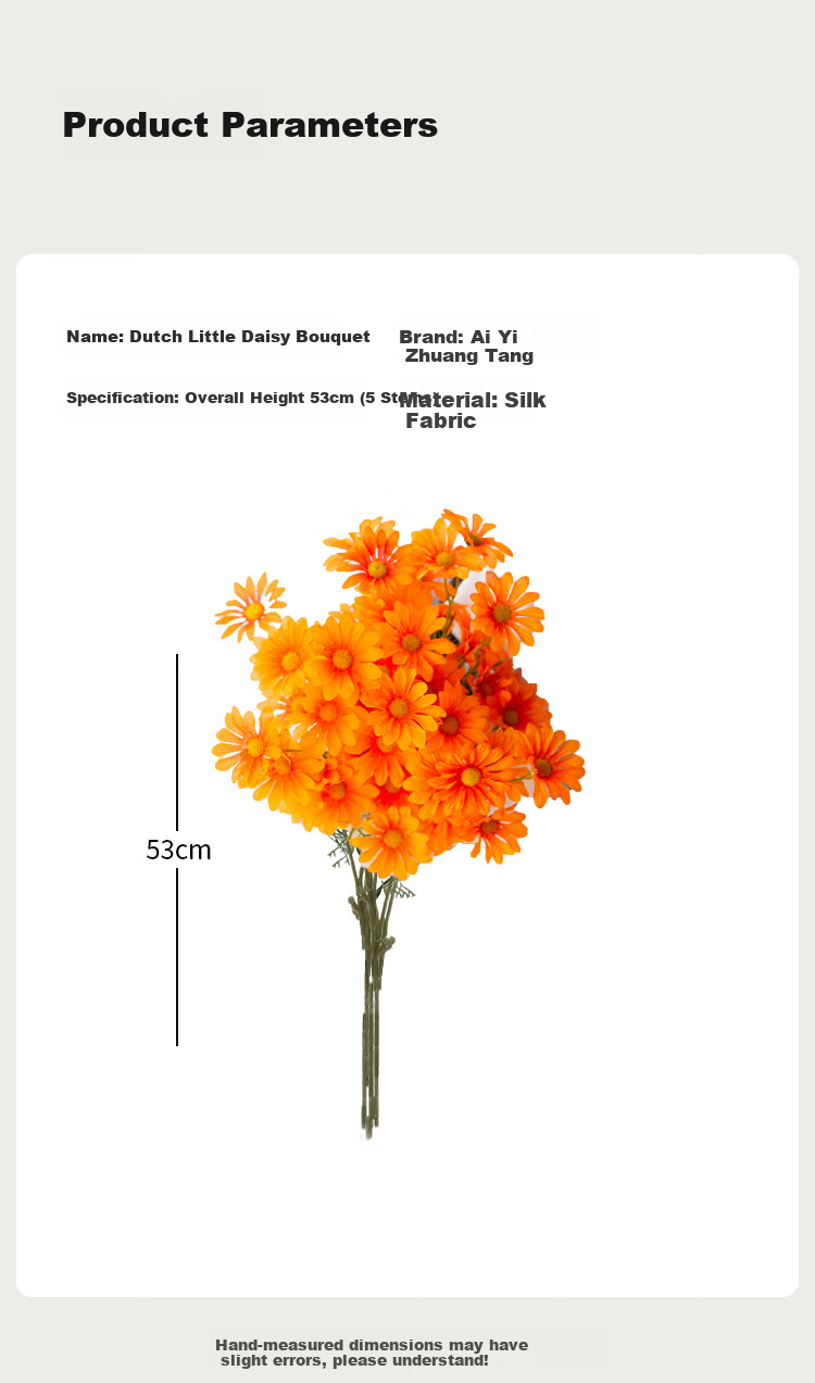 SUGER LOVE Artificial Flowers, Cacalia, 2 Stems, 50cm, Simple Living Room Decoration, Bouquet, Flower Vase, Floral Arrangement 7