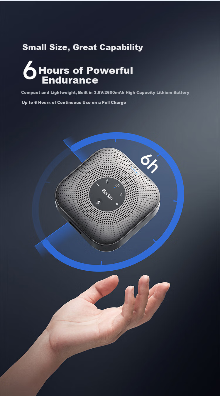 Horion Conference Omnidirectional Microphone, Video Conference Dedicated Desktop Video Conference Bluetooth Speaker All-In Pickup HM-5U (20-Meter Pickup Range, 8 Wired Units Can Be Cascaded) 7
