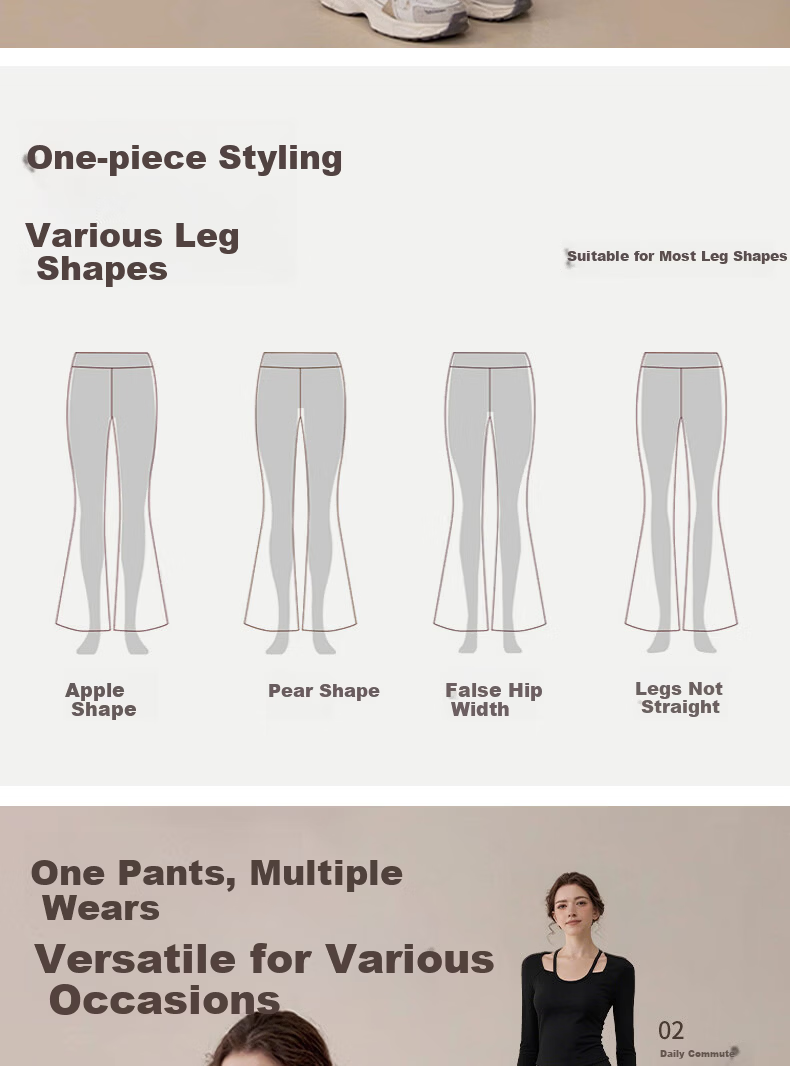 Free Style Faux Two-Piece High-Waist Slimming Yoga Pants for Women, Hip-Covering, Anti-Exposure Pilates Running Fitness Flared Skirt Pants 5