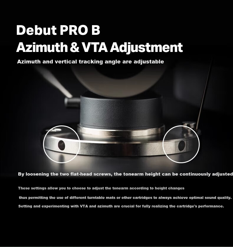 Pro-Ject Debut Pro B Vinyl Turntable Black - Austrian Original Imported Home Record Player 14