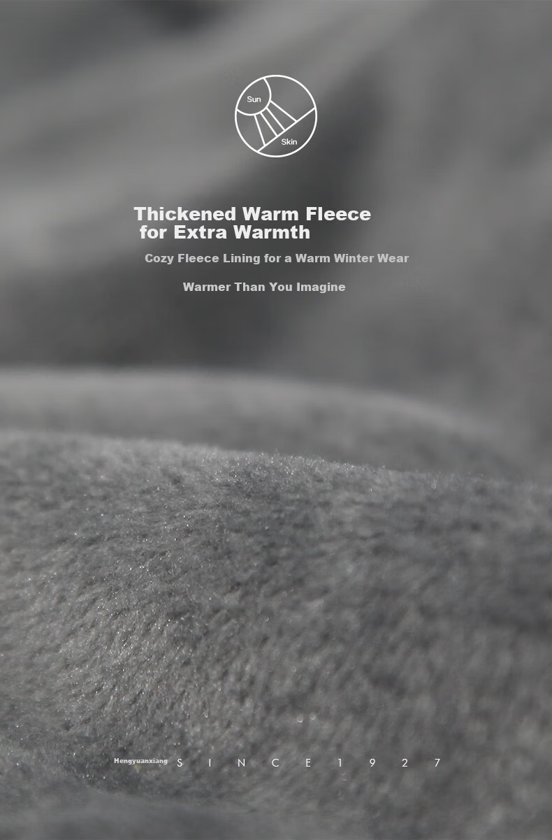 Hengyuanxiang [50W Best-Selling] Thermal Underwear for Men And Women, Fleece-Lined Thick Autumn Top And Bottom, Middle-Aged And Elderly Cotton Set 5