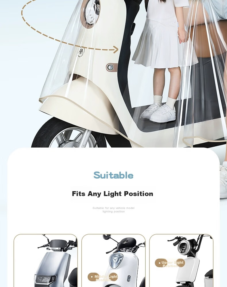 Beimei Electric Scooter Raincoat, Parent-Child Two-Person Full Body Heavy Rain Protection, Mother-Child with Children, Thickened 2-Person Rain Poncho 7