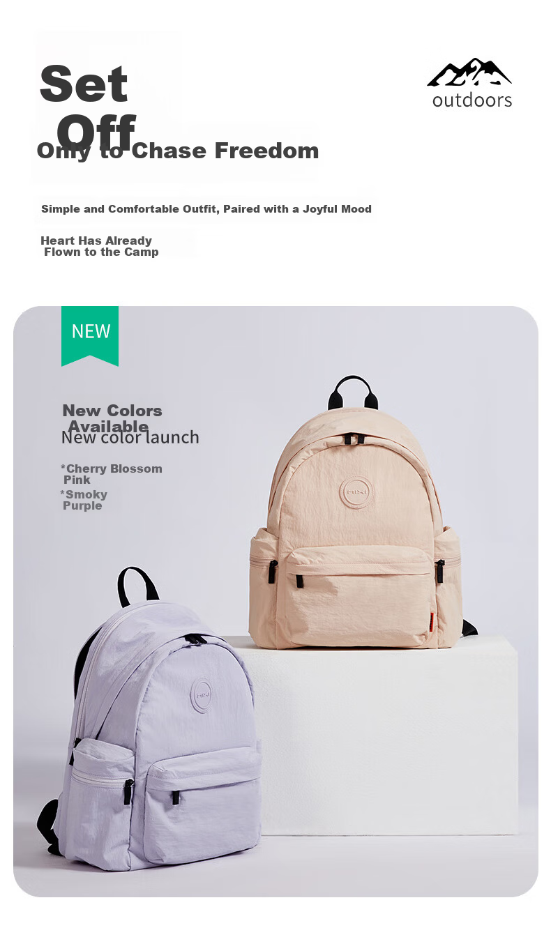 Mixi Ultra-Lightweight 14-Inch Laptop Backpack Large Capacity Travel Bag for Men and Women Student School Bag 23
