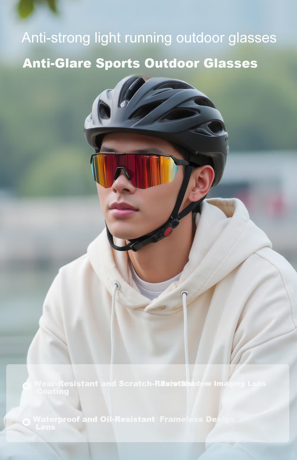 CAXMAN Cycling Glasses, Sports Running Sunglasses, Men's And Women's UV Protection, Hiking Sunglasses, Outdoor Protective Eyewear 2