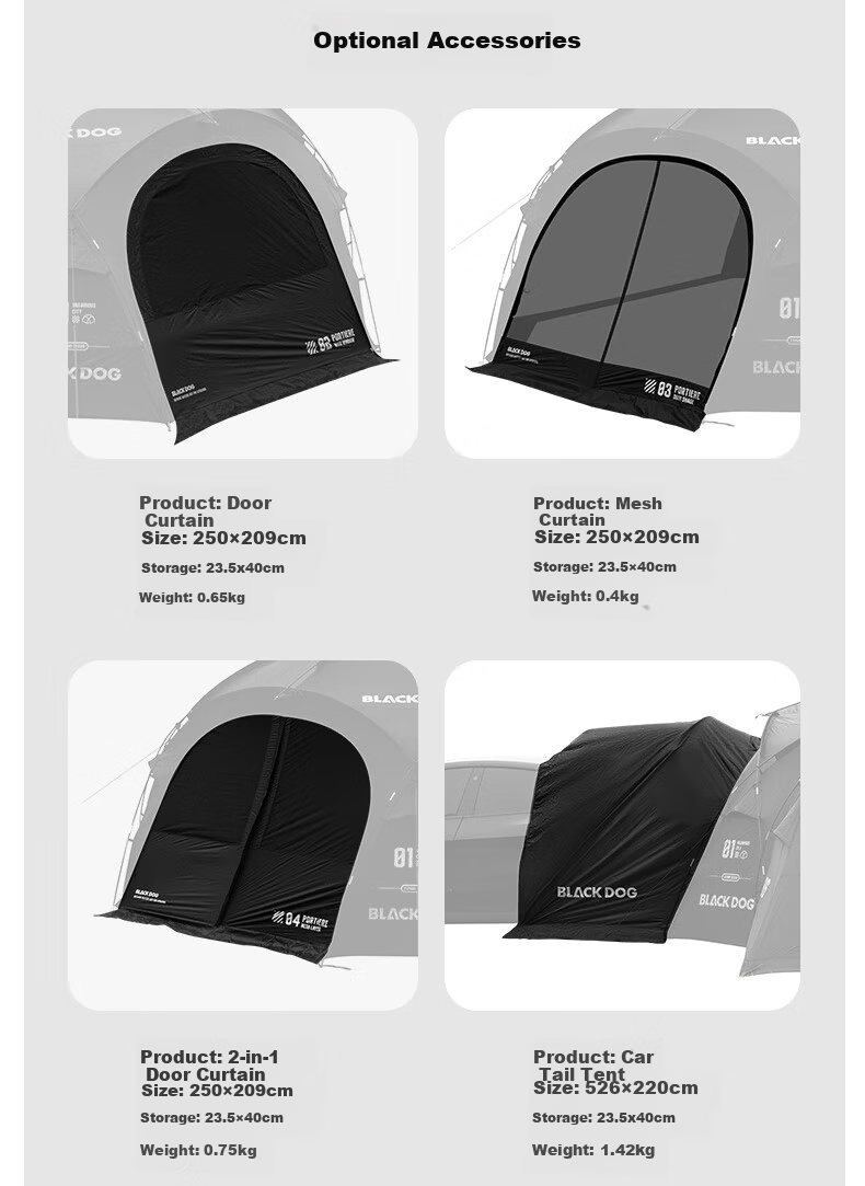 Black Dog Outdoor Large Dome Tent, Quick Assembly Sunshade Spherical Canopy, Gers, Pavilion, Expandable Dome Body 24