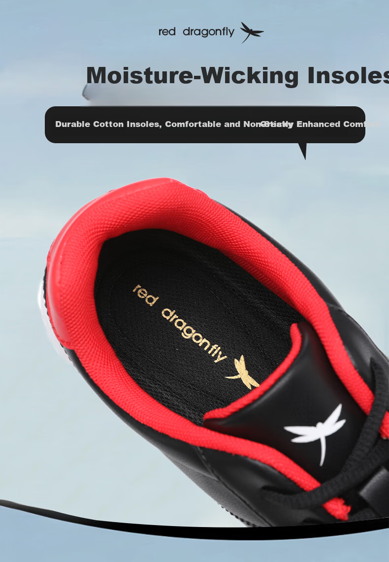 Red Dragonfly Men's Casual Low-Top Flat Shoes Youth Versatile Durable Leather Sports Leisure Shoes C0TT07351 13