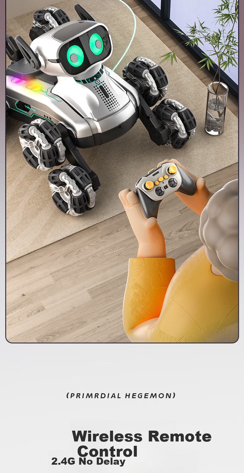 Lihuan Stunt Remote Control Car with Gesture Sensing Off-Road Tank Toy, Birthday Gift for Boys Aged 6-12 Children's Toy 12