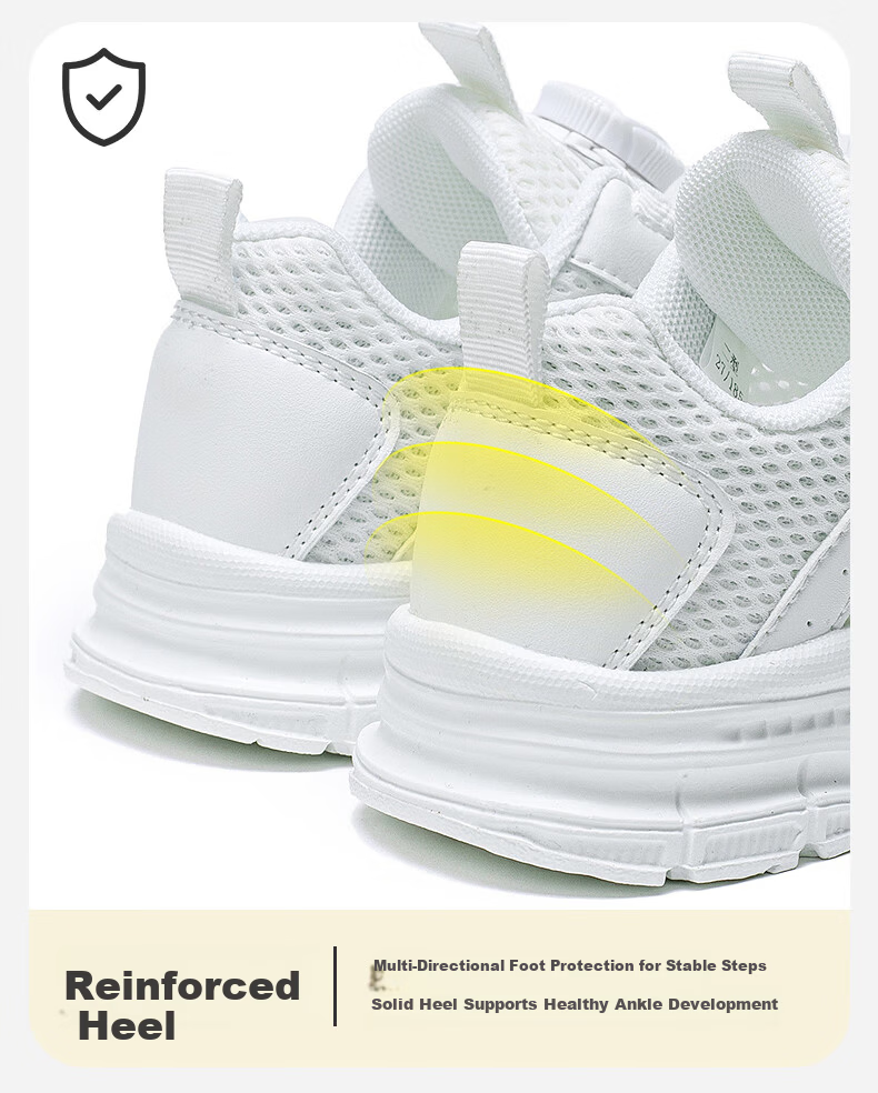 Follow Me Kids White Casual School Sneakers Unisex Junior High Fashion Shoes Size 34 6