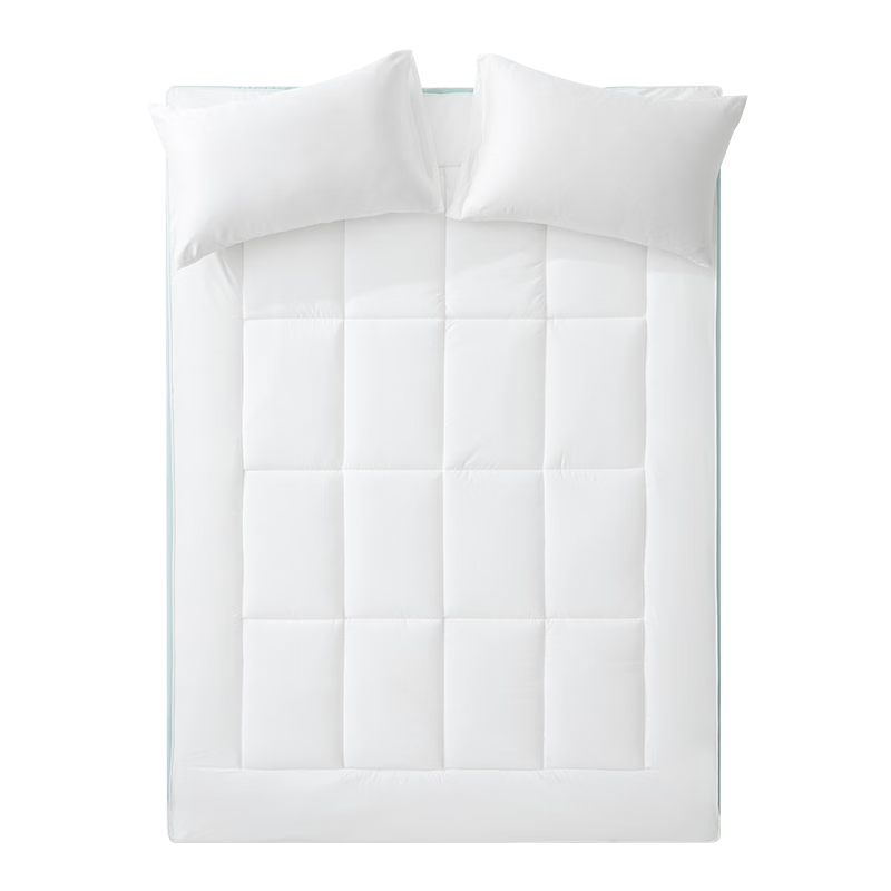 Shupiaoer Anti-Mite Thick Mattress Pad, Dust Mite Protection Mat, Anti-Mite Antibacterial Pure Cotton Breathable Soft Pad for 1.8m Bed (White)