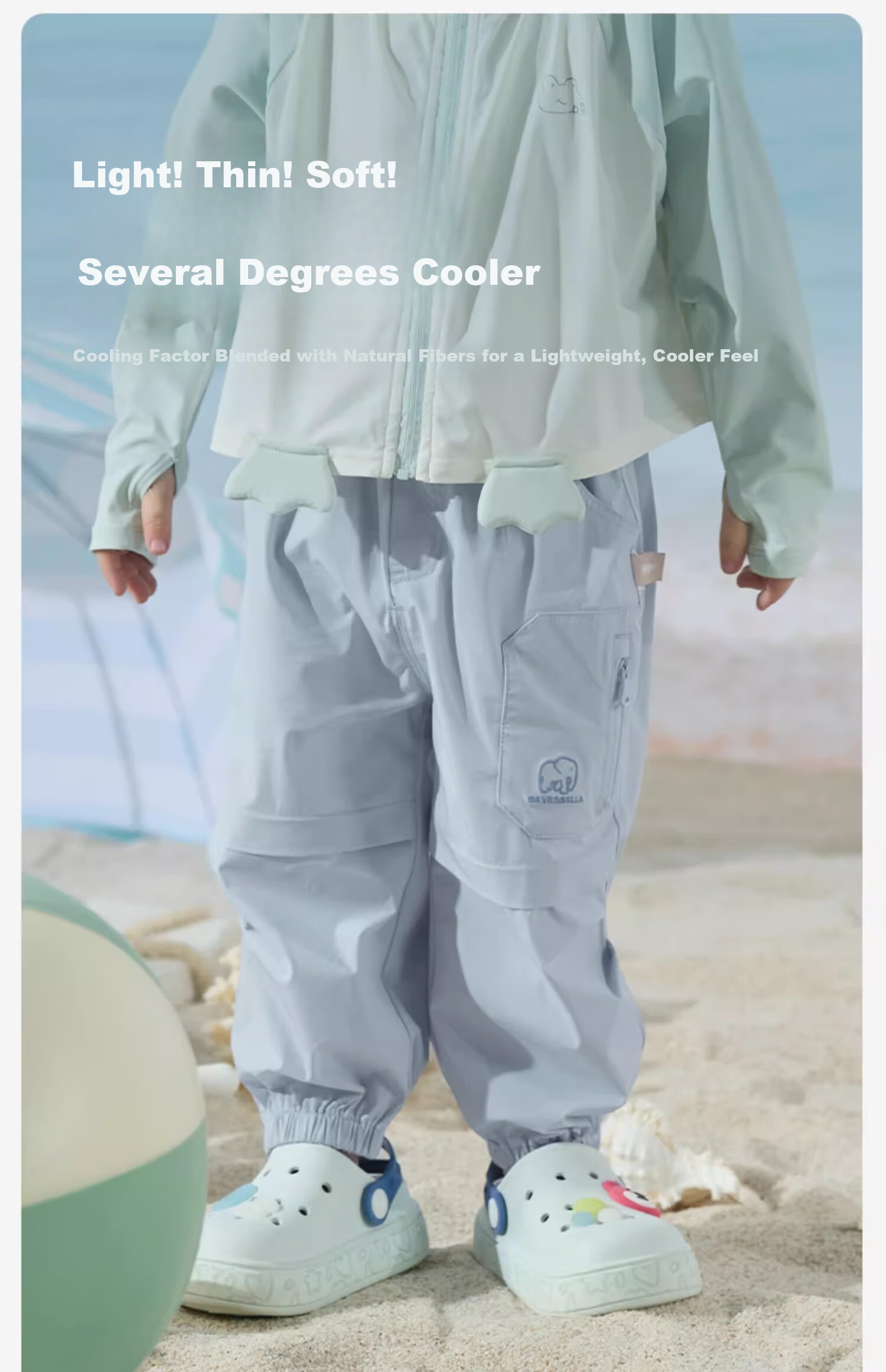 David Bella Kids Moisture-Wicking Quick-Dry Summer Boys Girls Cooling Cargo Pants 7