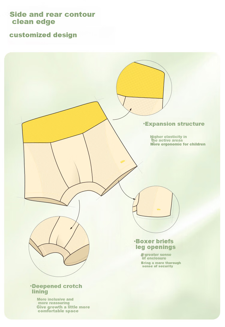 Beneunder Children's Underwear UR132 Modal Boys' Underwear Single Pair Pudding Yellow - Yuntang Yellow 100 4