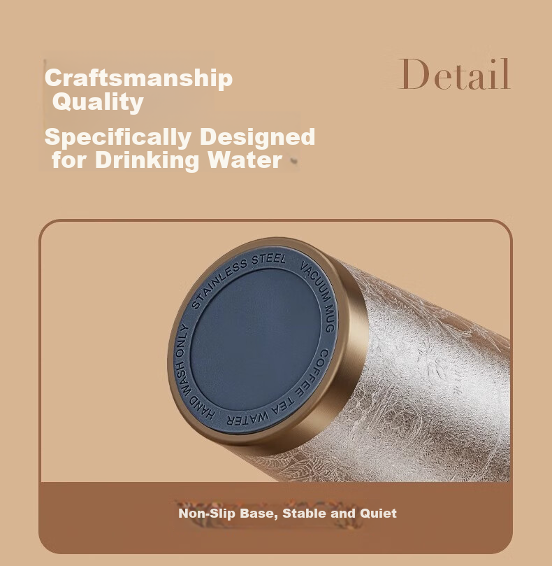 Carrot Pure Titanium Insulated Outdoor Portable Coffee Cup High-End Straw Water Bottle Large Capacity Titanium Cup Birthday Gift 26