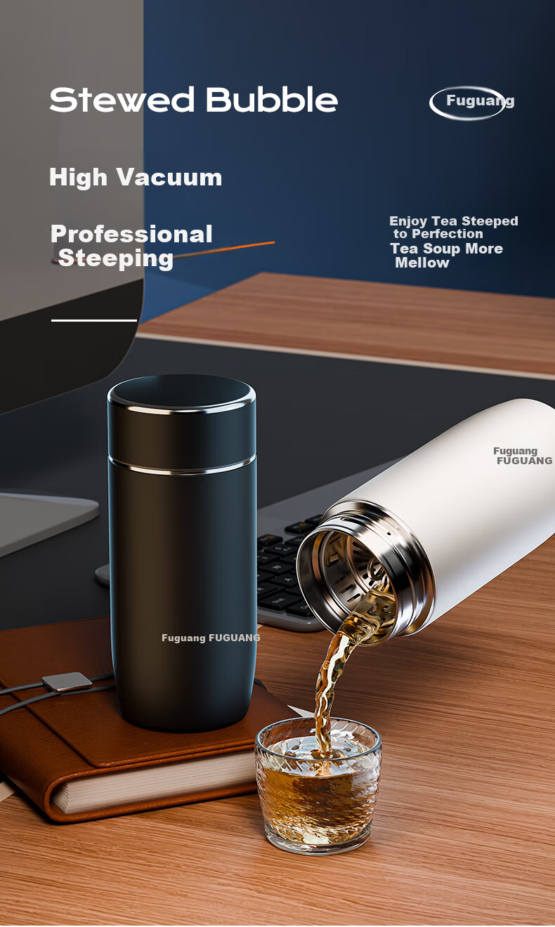 Fuguang Insulated Water Bottle for Men 316L Stainless Steel Portable Business Travel Tea Cup 10