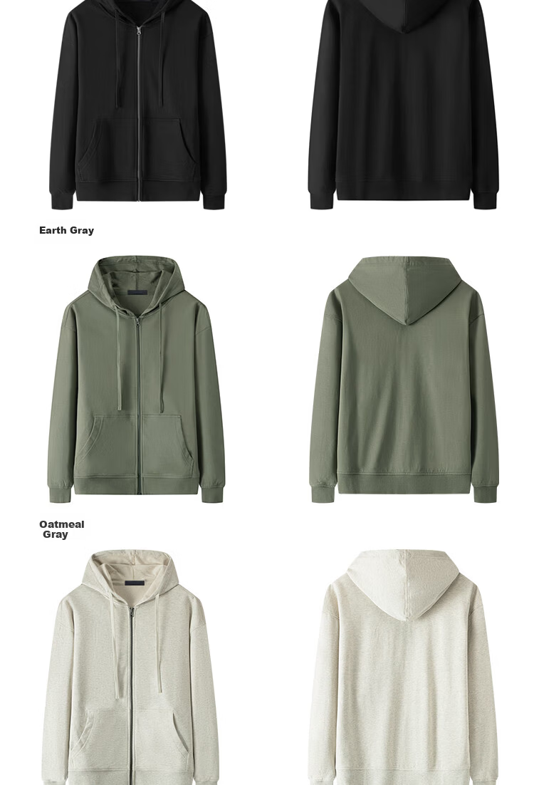 LIMENG Pure Cotton Casual Sports Suit Men Drop Shoulder Loose Fit Spring Autumn Cardigan Men's Sweatshirt Two-Piece Set Black M 9