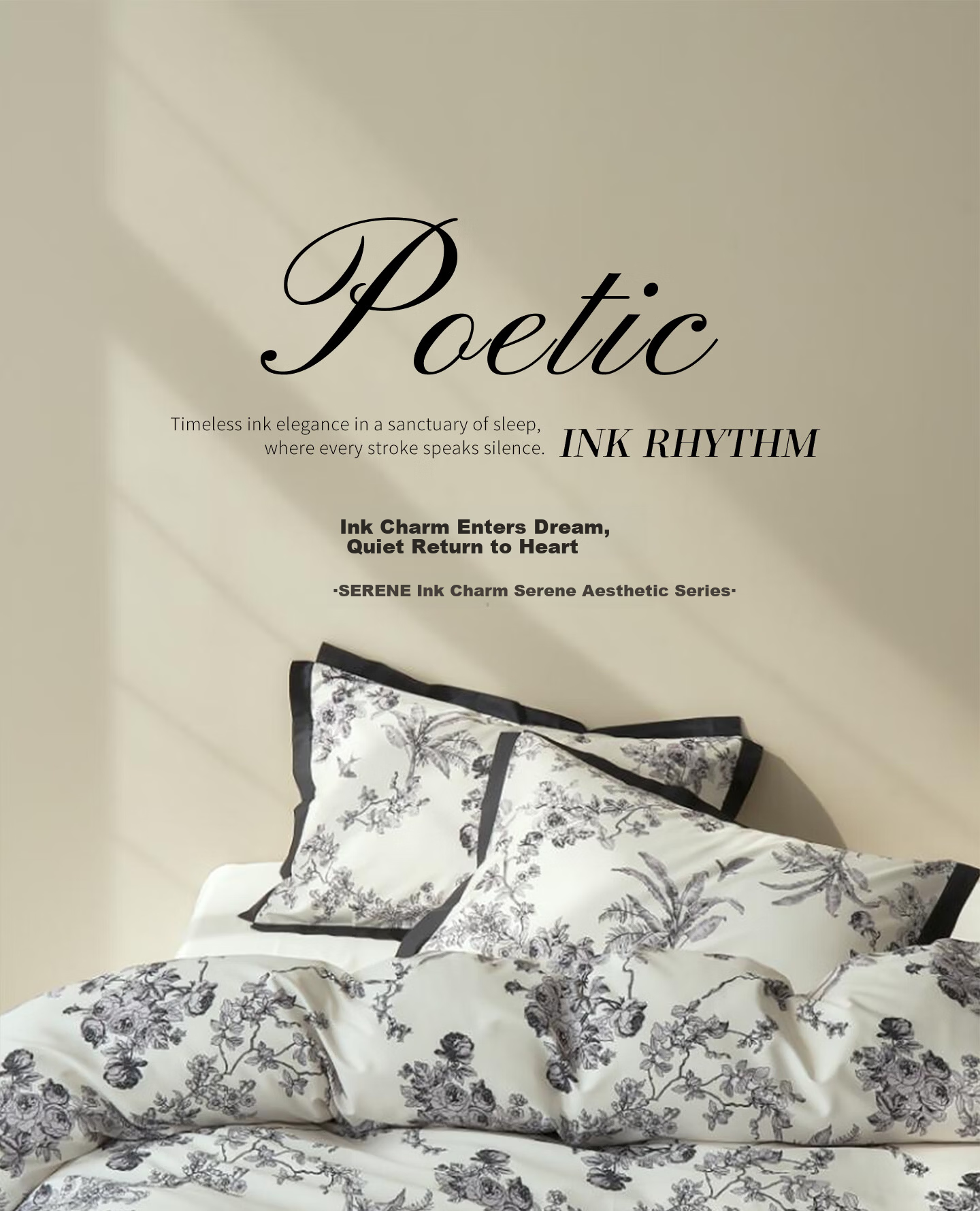 JIEBO 100-Piece Four-Piece Bedding Set 100% Cotton Class A High-End Luxury Home Collection [Designer Edition] Bed Sheet 200*230 Black 1