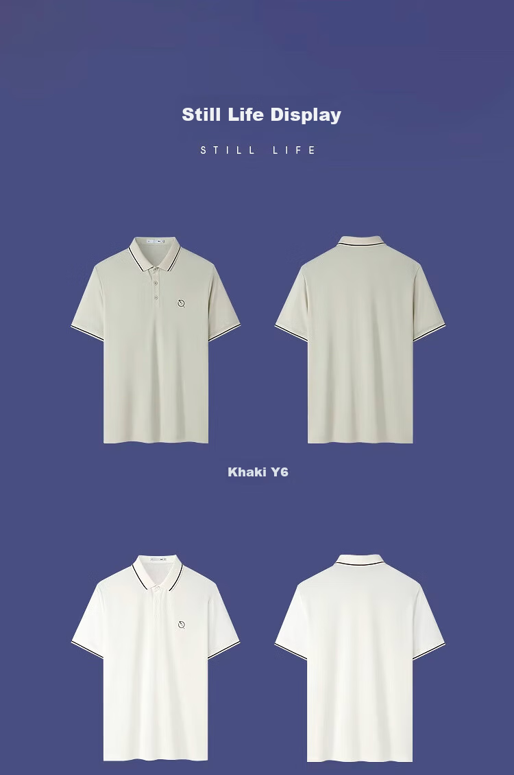 HLA Short-Sleeve Polo Shirt for Men, Three-Body Collaboration Series, Cool-Feeling Short-Sleeve Shirt for Men in Summer 22