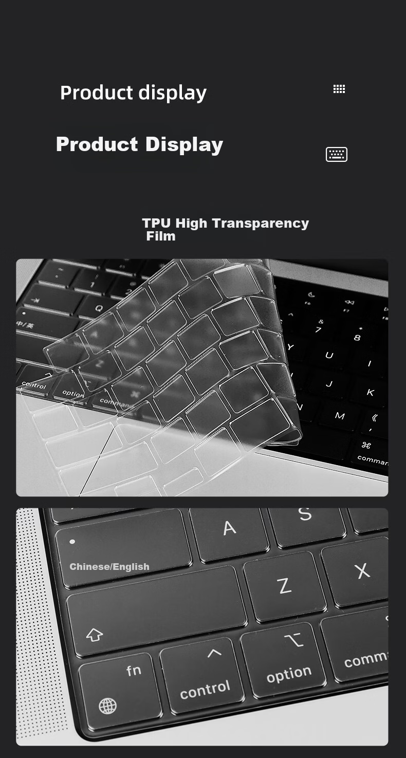 Suoying [Hot Sale 100W] Keyboard Protective Film for Apple MacBook Pro 14-inch M5/4/3/2 Microcrystalline Film 2026/25/24 Laptop Dustproof Ultra HD 4