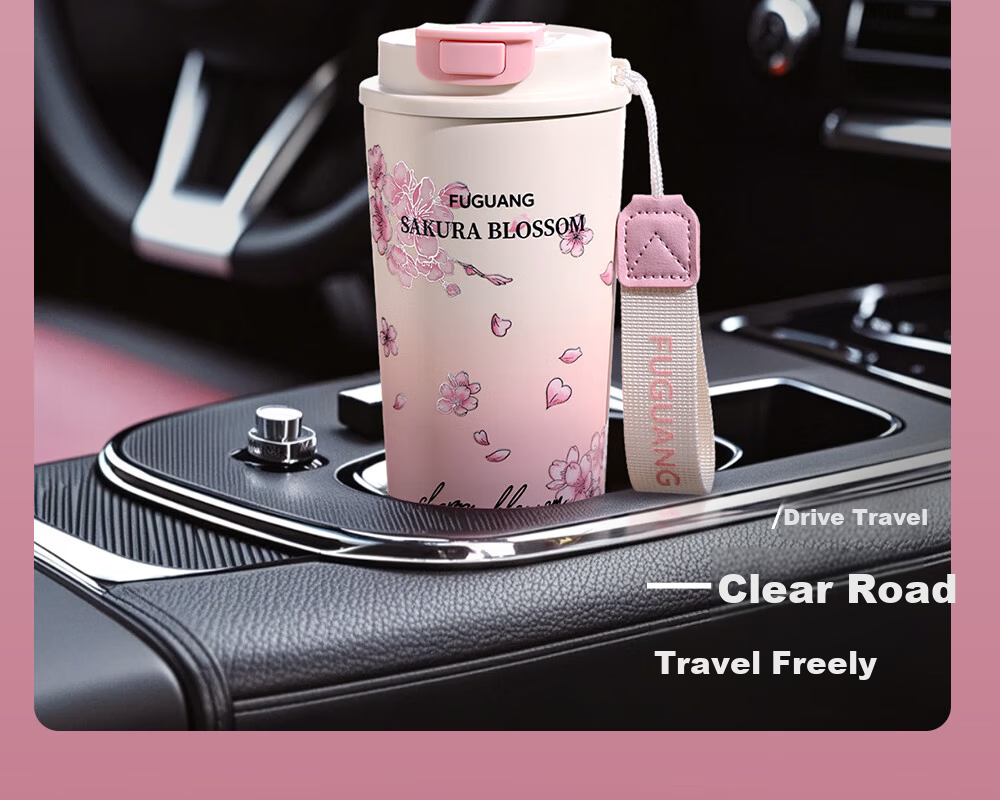 Fuguang Insulated Coffee Water Bottle for Women 316L Stainless Steel High-Quality Large Capacity Straw Car Travel Tea Cup Gift 29