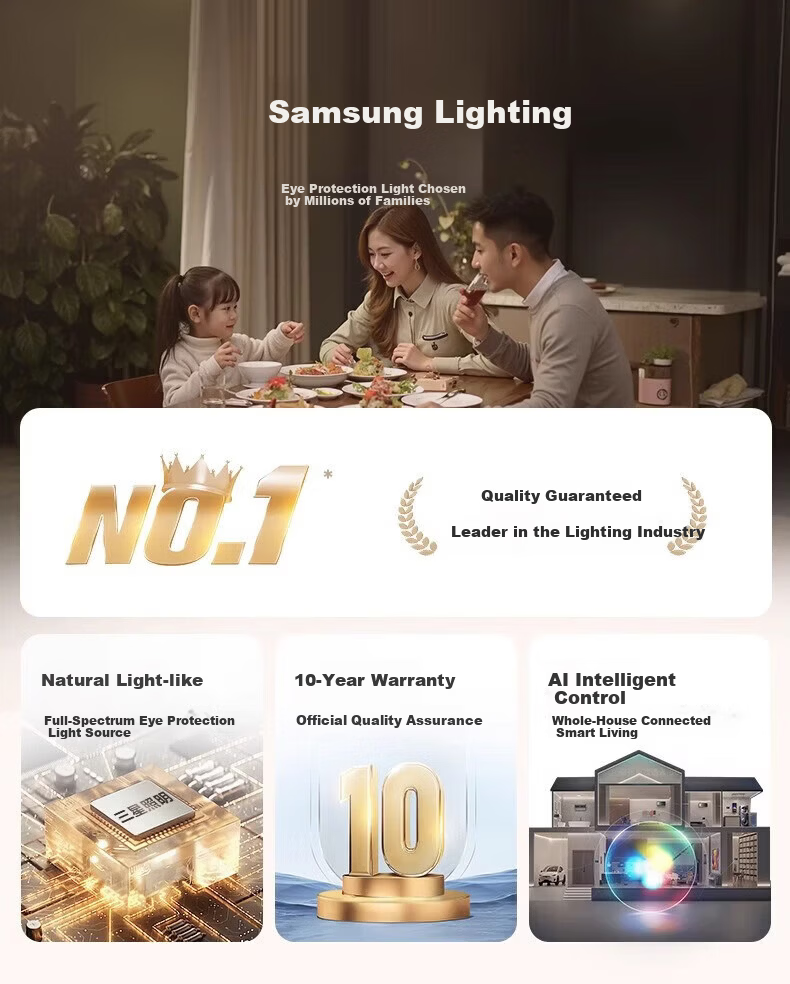 Samsung Lighting Decorative Floor Lamp for Living Room Bedroom Bedside Ambiance Reading Baby Nursing Sleep Warm Light 1