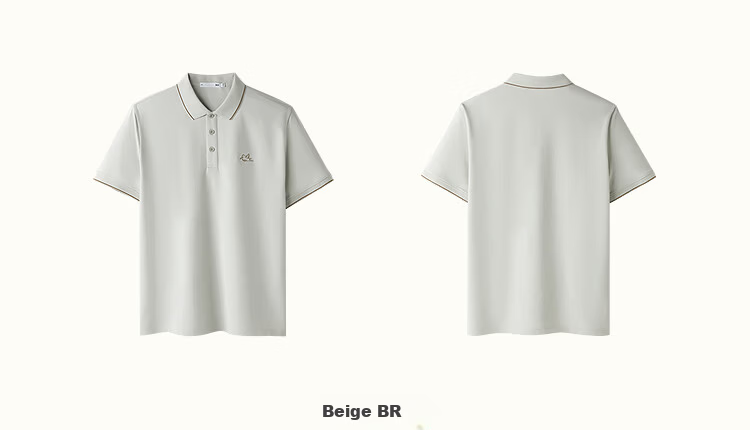 HLA Heilan Home Men's Short Sleeve Polo Shirt 2026 New Arrival Ma Dao Fa Cai Collar Cool Breathable Summer Short Sleeve 9