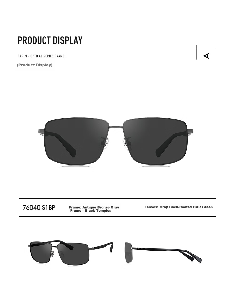 Pairimon HD PC Polarized Sunglasses for Men Driving Square Outdoor Sports Eyewear 76040 14