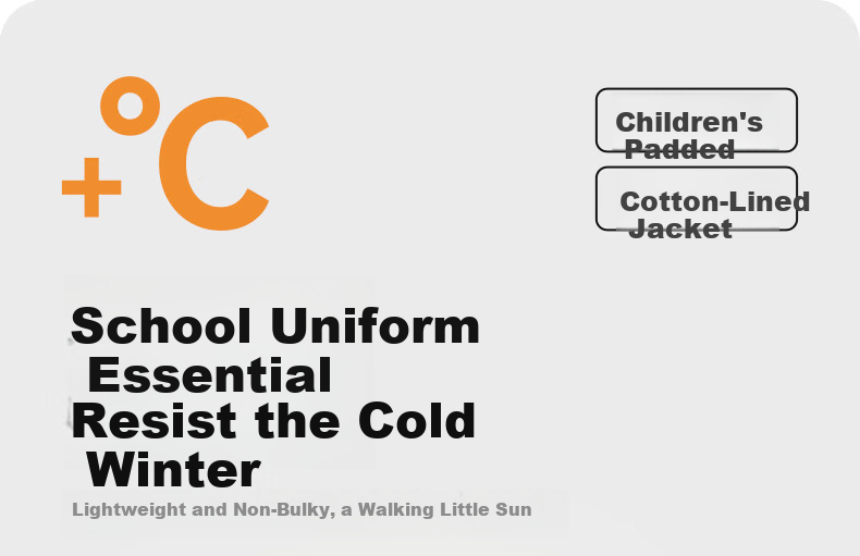 NUBIWU Kids Cotton Jacket Autumn Winter Thickened School Uniform Liner Warm Underwear Coat Boys Cotton Coat 1