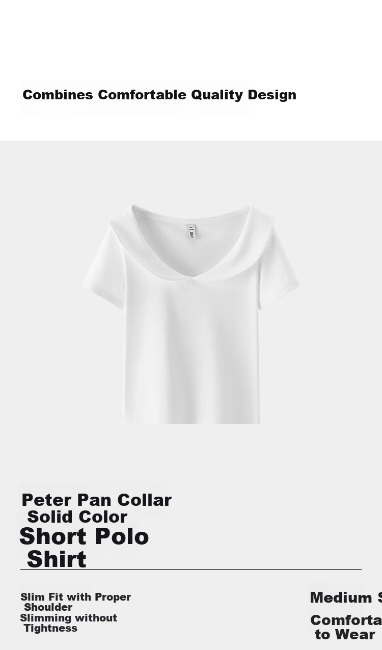 Semir Women's Summer Short Solid Color Doll Collar Short Sleeve Slim Fit Polo Shirt 2026 Gentle Clothing 109326115001 4