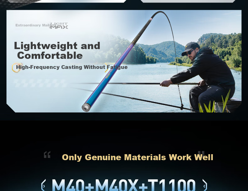 Chuangweiling Tian Feifan Master Ultra-Light Multi-Purpose Fishing Rod Super Light Hard Carbon Crucian Carp Rod 6.3m 14