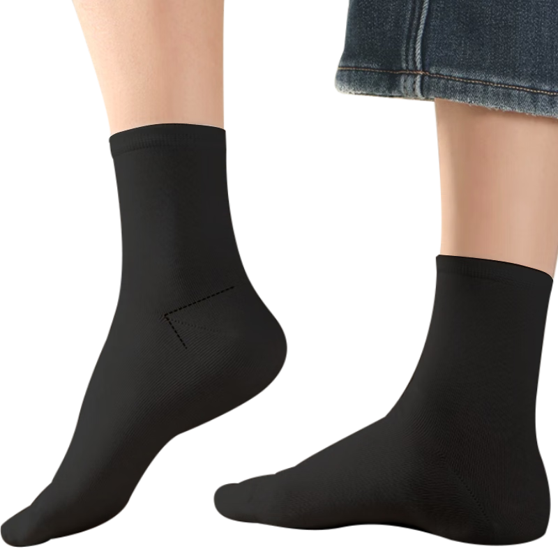 Banjeni Disposable Socks Unisex Portable Daily Throwaway Mid-High Tube Travel Breathable Odor-Resistant Wash-Free Socks