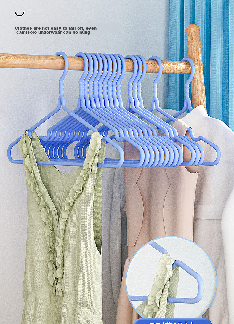 Grace Clothes Hanger with Groove for Adults, Dormitory Drying Rack, Non-Slip Plastic-Coated Hanger 4