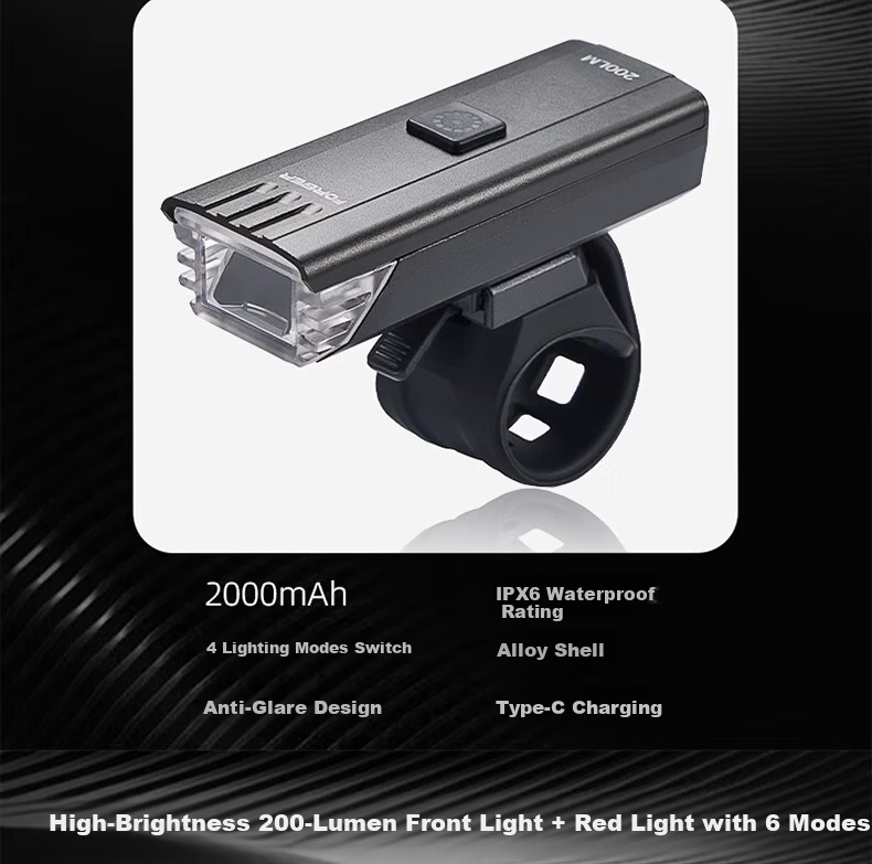 Forever Bicycle Night Riding Front Light Mountain Bike Riding Headlight Road Bike Night Light Super Bright Strong Light Digital Display Model 16