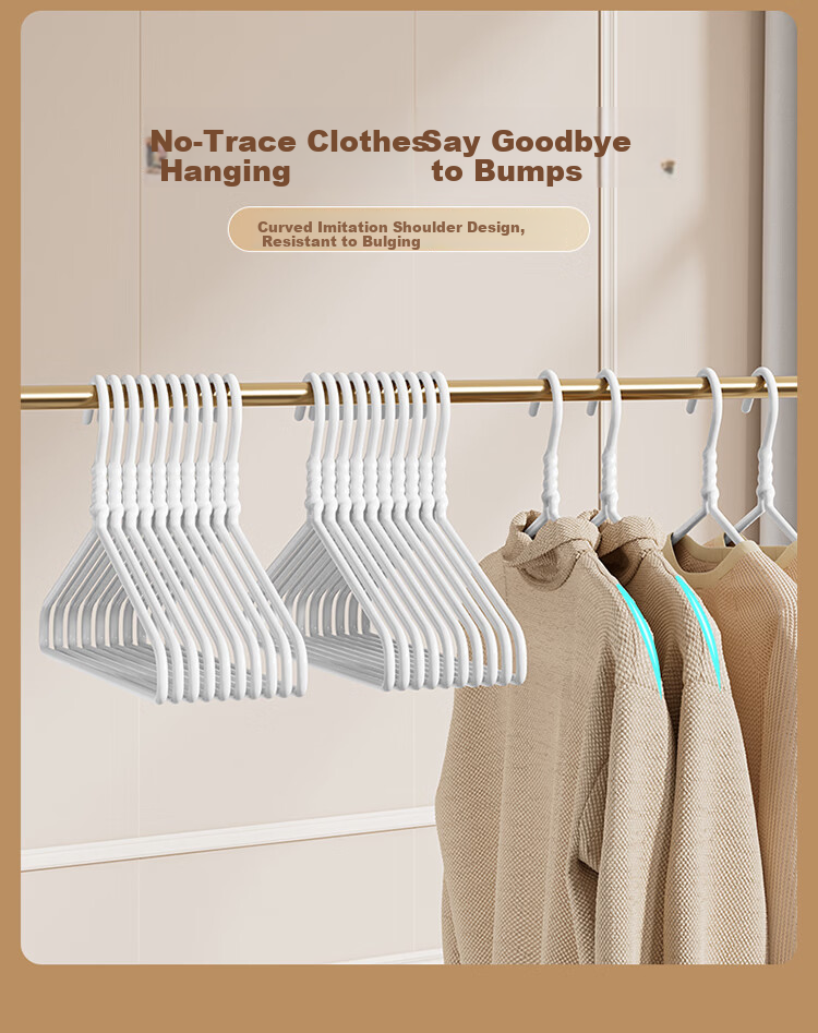 JEKO&JEKO Heavy-Duty Clothes Hangers, Non-Slip And Traceless, for Home Use, Wardrobe Hangers, Drying Rack 3