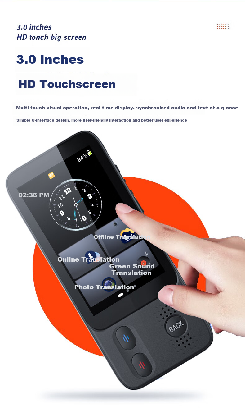 Shushan Offline Translator Voice Translation Device Multilingual Simultaneous Interpretation Translation Pen Real-time Sync Camera Recorder S09 5