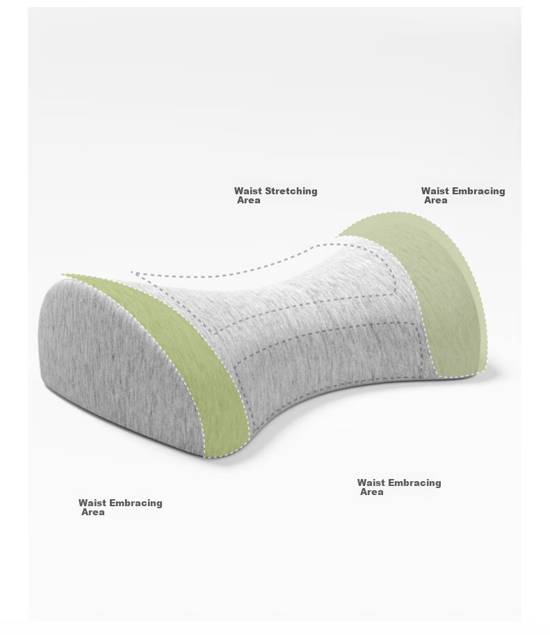 MUJI Workshop MUJI Fabric Lumbar Support Office Chair Cushion Car Lumbar Pillow Office Backrest Cushion Waist Pillow 5