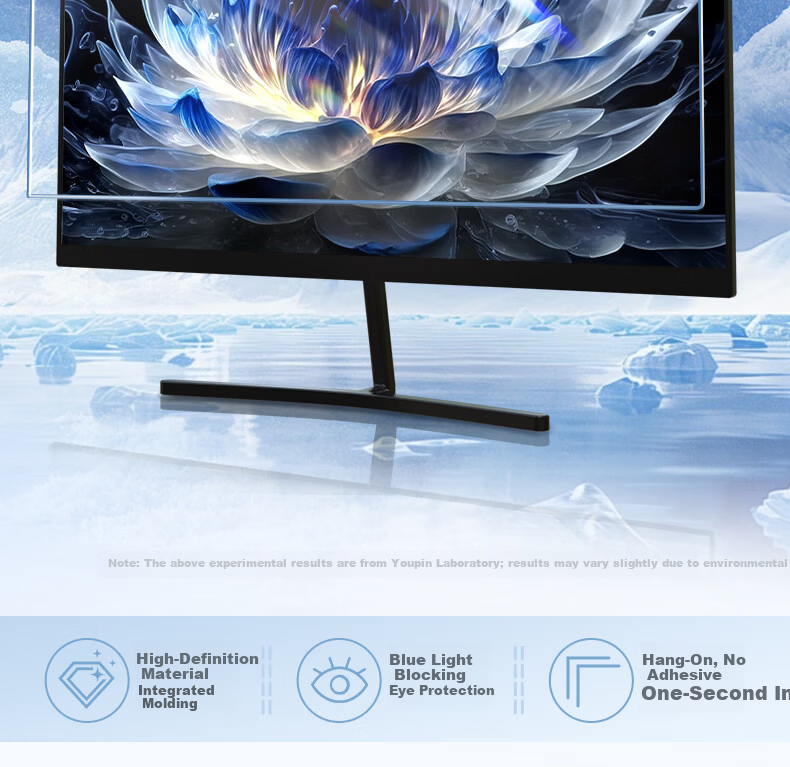 Youpin Monitor Computer Anti-Blue Light Protective Screen, Desktop Laptop Screen Protector, Anti-Radiation Eye Protection Blue Light Film Protective Cover, Acrylic Hanging Type, 11.6 Inches, 16:9 4