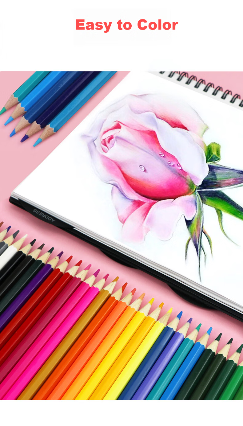 M&G Stationery 36-Color Water-Soluble Colored Pencils with Brush, Red Tube, Student Art Coloring Set, Birthday and Back-to-School Gift AWP36811 5