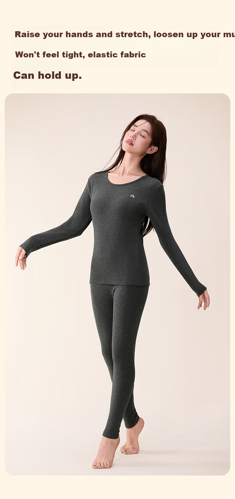 Fenteng Women's Thermal Underwear Set with Wool and Silk, 2025 New Long Sleeve Base Layer for Couples 9