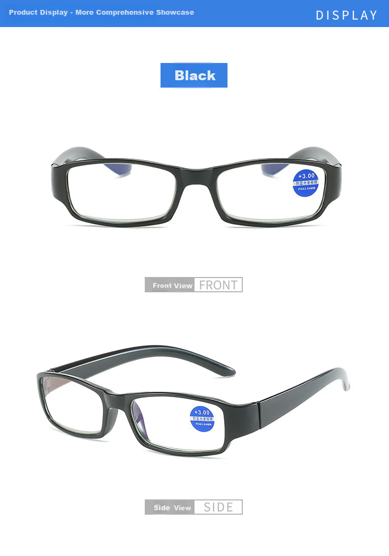 DRATRA Blue Light Blocking Reading Glasses High-Definition Lightweight Durable Classic Unisex Adjustable Prescription 7