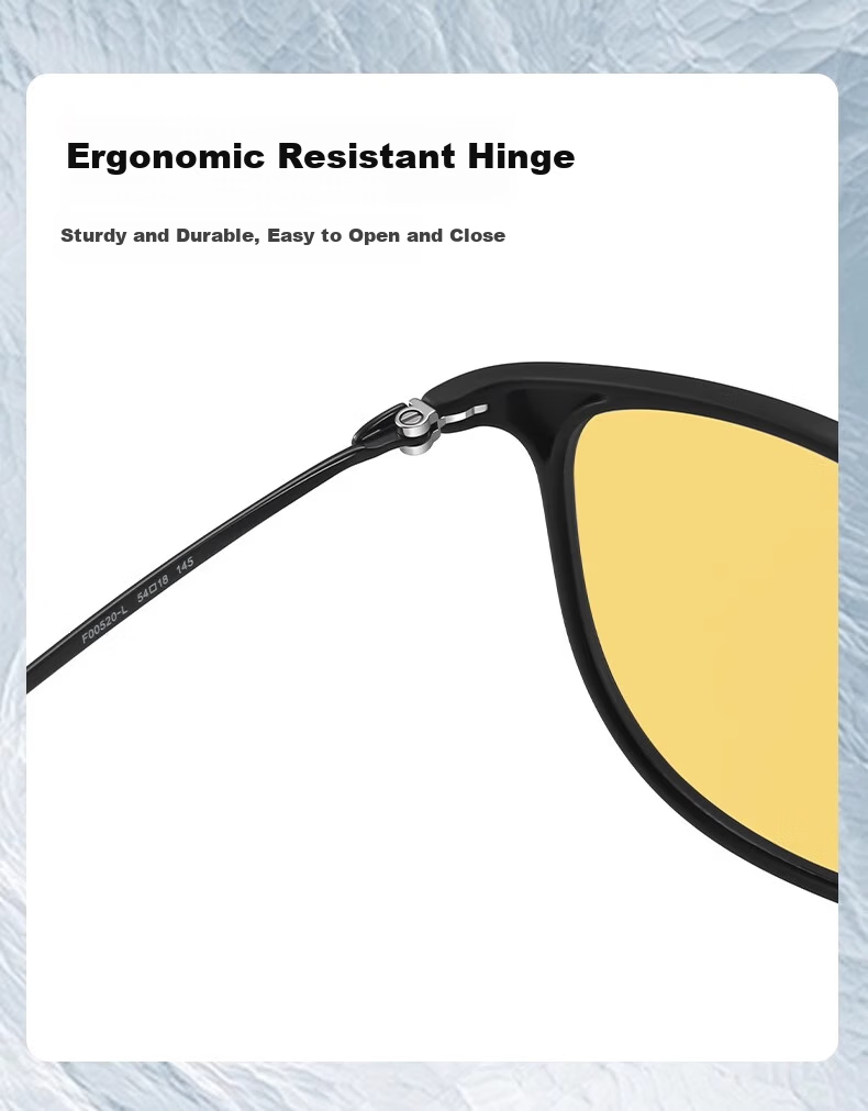CAPONI Pure Titanium Photochromic Night Vision Sunglasses Unisex Day and Night Driving Anti-Glare Polarized Sunglasses 8
