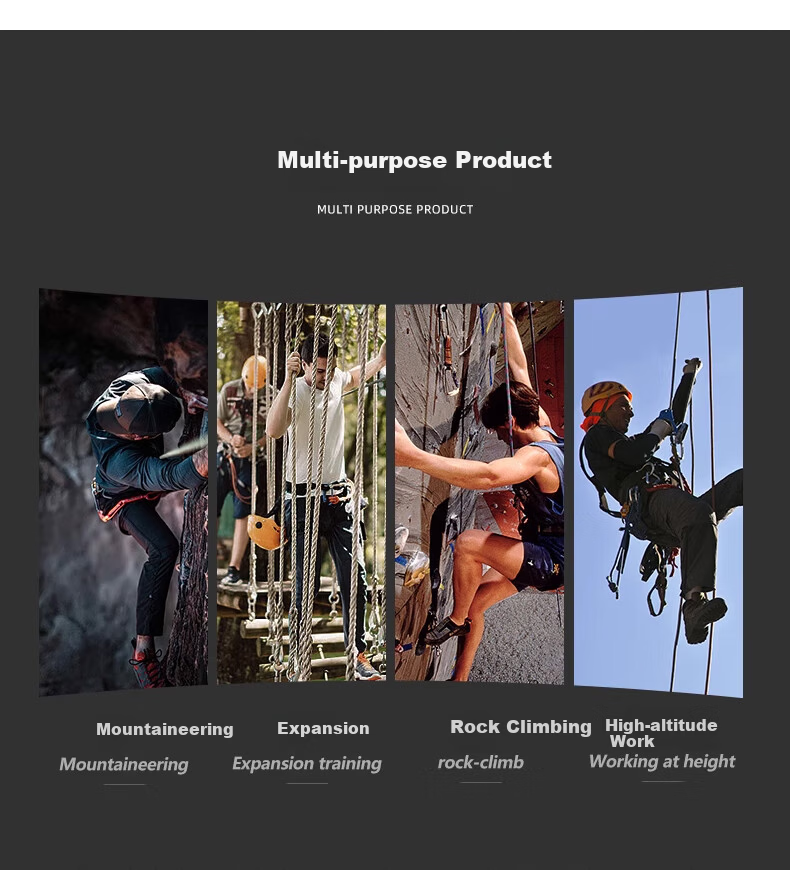 Gorm Climbing Mountaineering Rappelling Equipment Flat Webbing Loop Connecting Rope Safety Belt 22kN Protective Loop Flat Webbing Rope 50cm Black GD1541 3