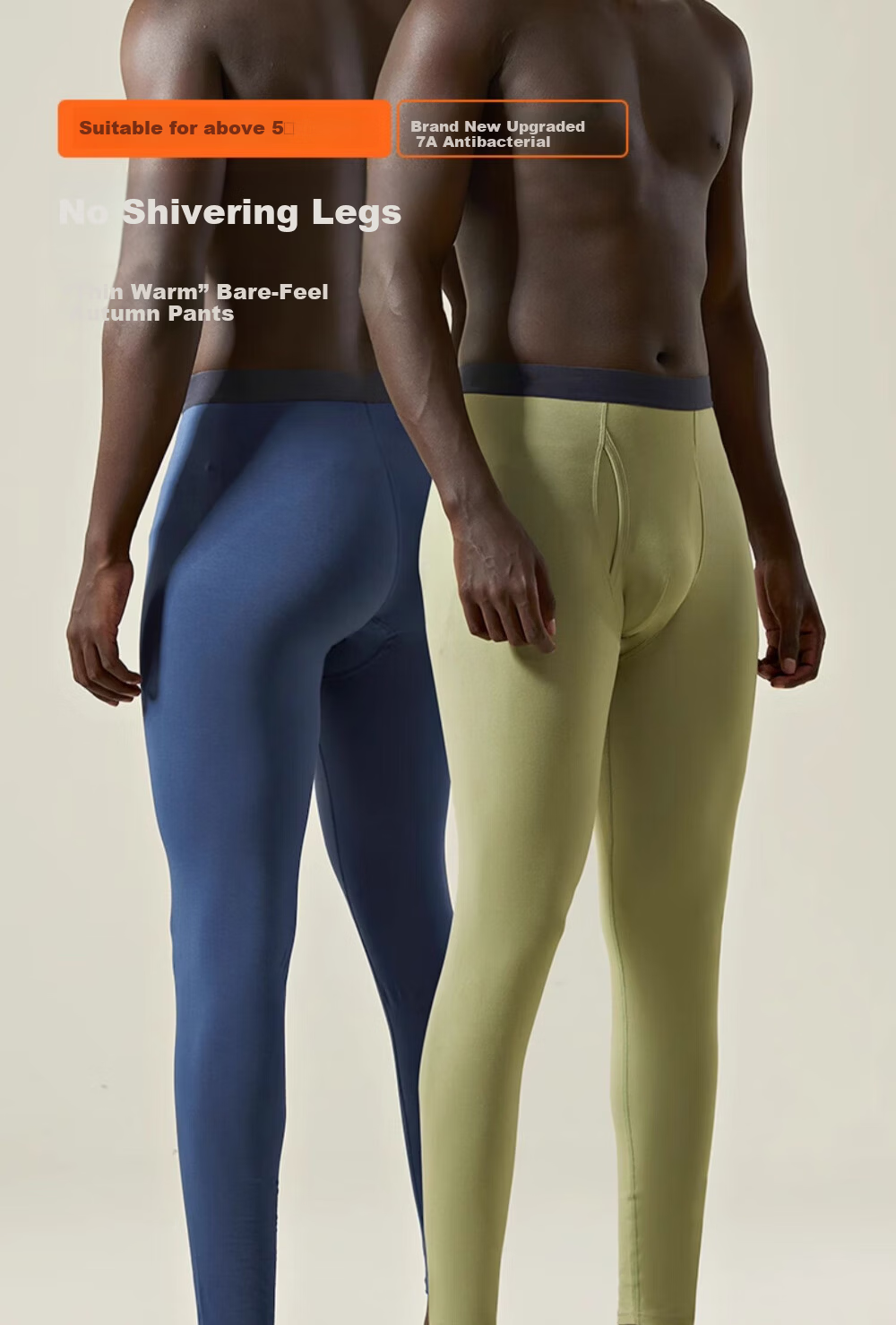 Freedom Series Men's Pure Cotton Antibacterial Thin Thermal Underwear Pants Youth Base Layer Warm Long Johns Plus Size 1