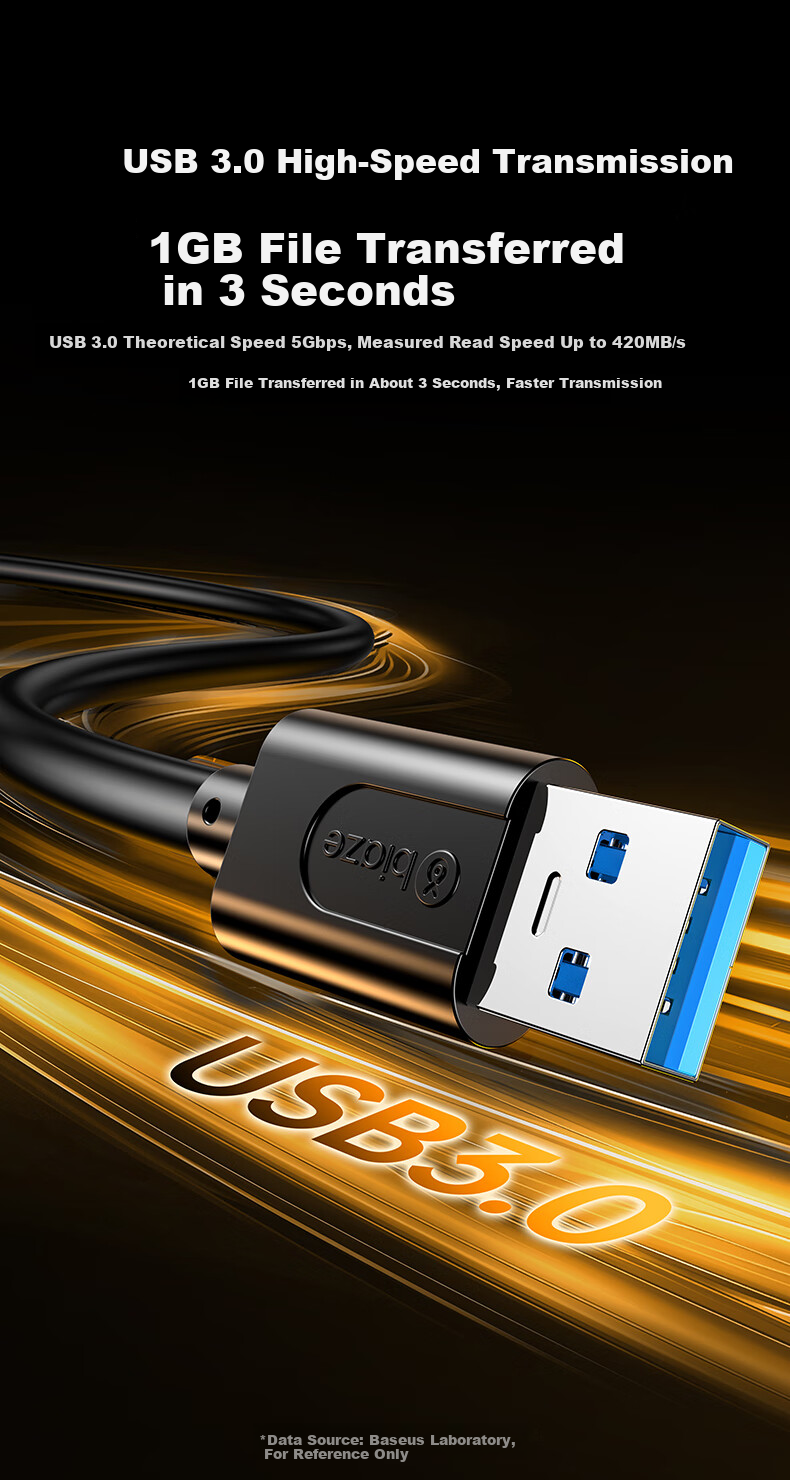 BIAZE USB 3.0 Printer Square Port Data Cable AM/BM Monitor Uplink Hard Drive Enclosure Connection Cable Compatible with HP Canon Epson Printers 1.5m 7