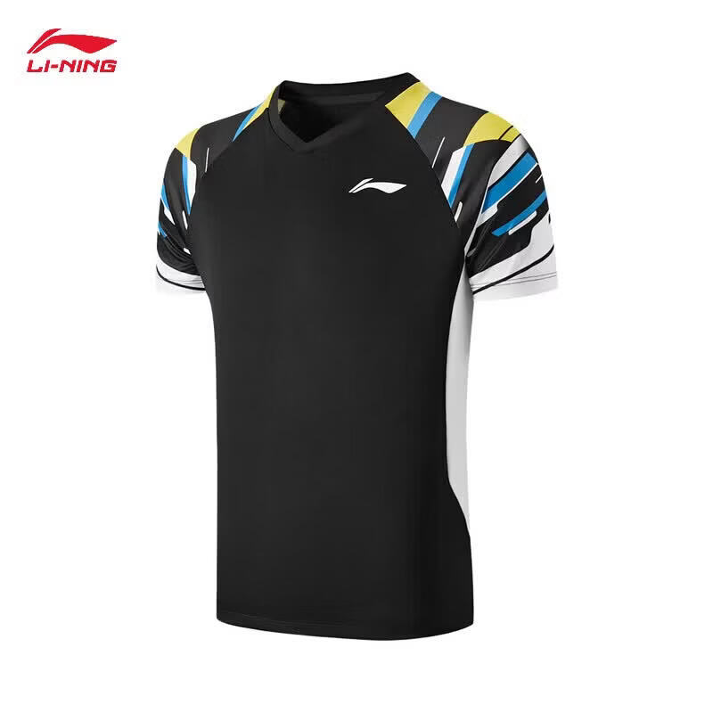 LI-NING Badminton Quick-Dry Breathable Lightweight Unisex Soft Comfortable Professional Match Set Short Sleeve Shirt and Shorts Men 2