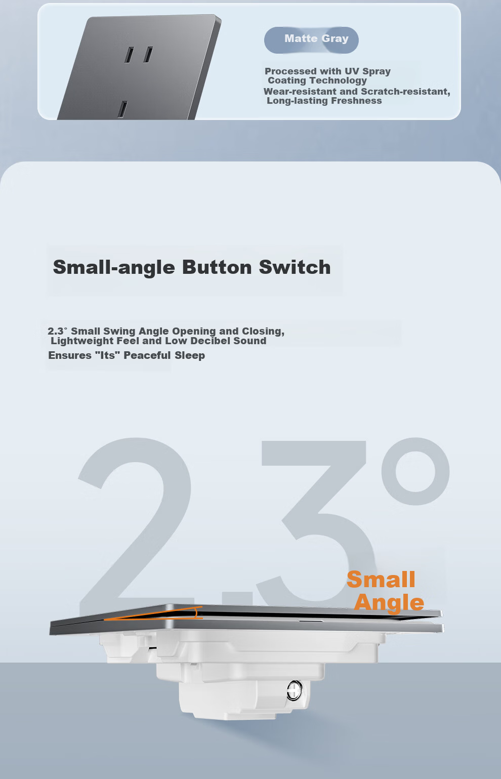 NVC Lighting Electrical Switch Socket Three-Hole 16A Socket Air Conditioner Socket 86-Type Ultra-Thin Panel N29 Misty Gray 17