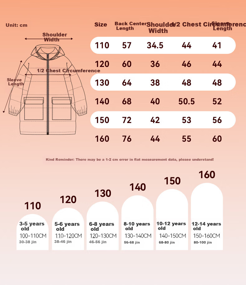JEANSWEST Boys' Cotton Padded Jacket Autumn Winter 2025 Girls' Cotton Coat Warm Children's Cotton Clothes Windproof Winter Outerwear for Older Kids 4