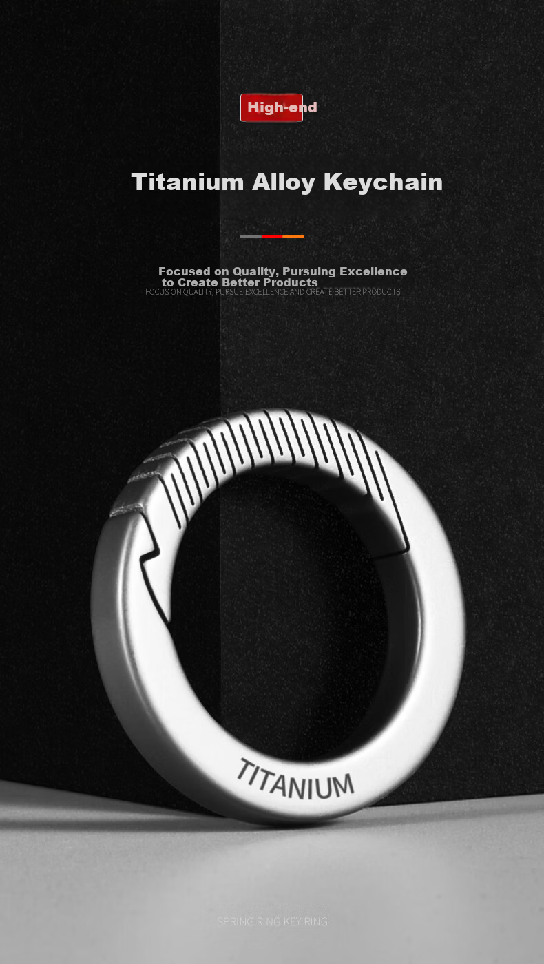 Laiben Titanium Alloy Car Keychain Men's Pendant Key Ring Personalized Creative Minimalist Waist Hanging Lock Keychain 2