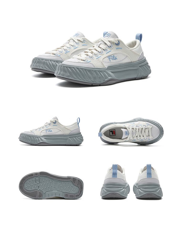 FILA Official Women's Shoes FOSSO 1+ Canvas Shoes 2026 Summer Rock Walking Shoes 1+ Fashion Casual Shoes 42