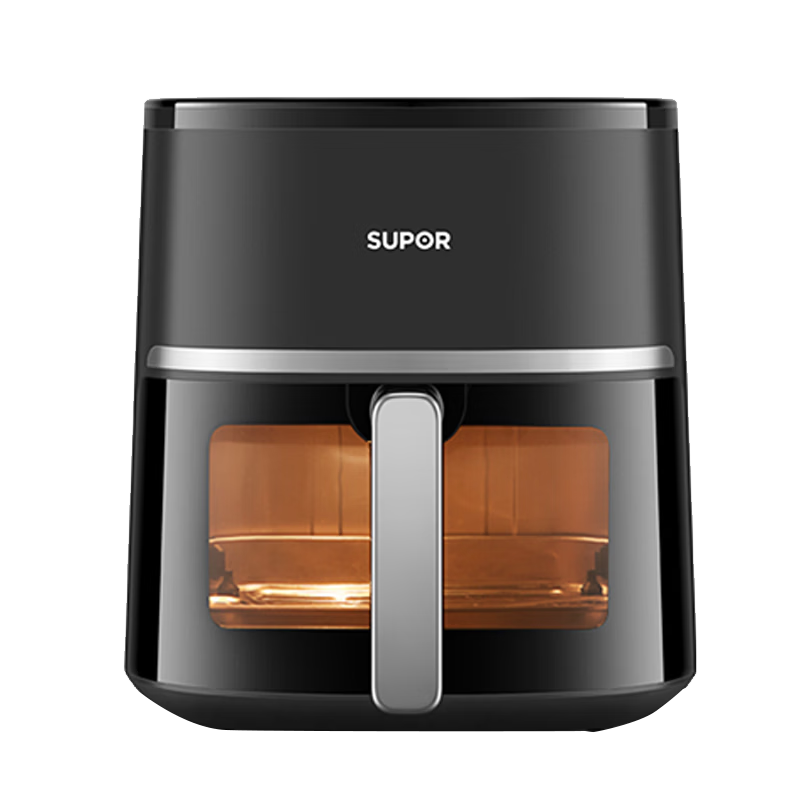 SUPOR 304 Stainless Steel 0-Coating Air Fryer Large Airflow Steam and Bake Combo 2026 New Model Touch Control No Flip 5.3L Visible Air Fryer KD53DG832