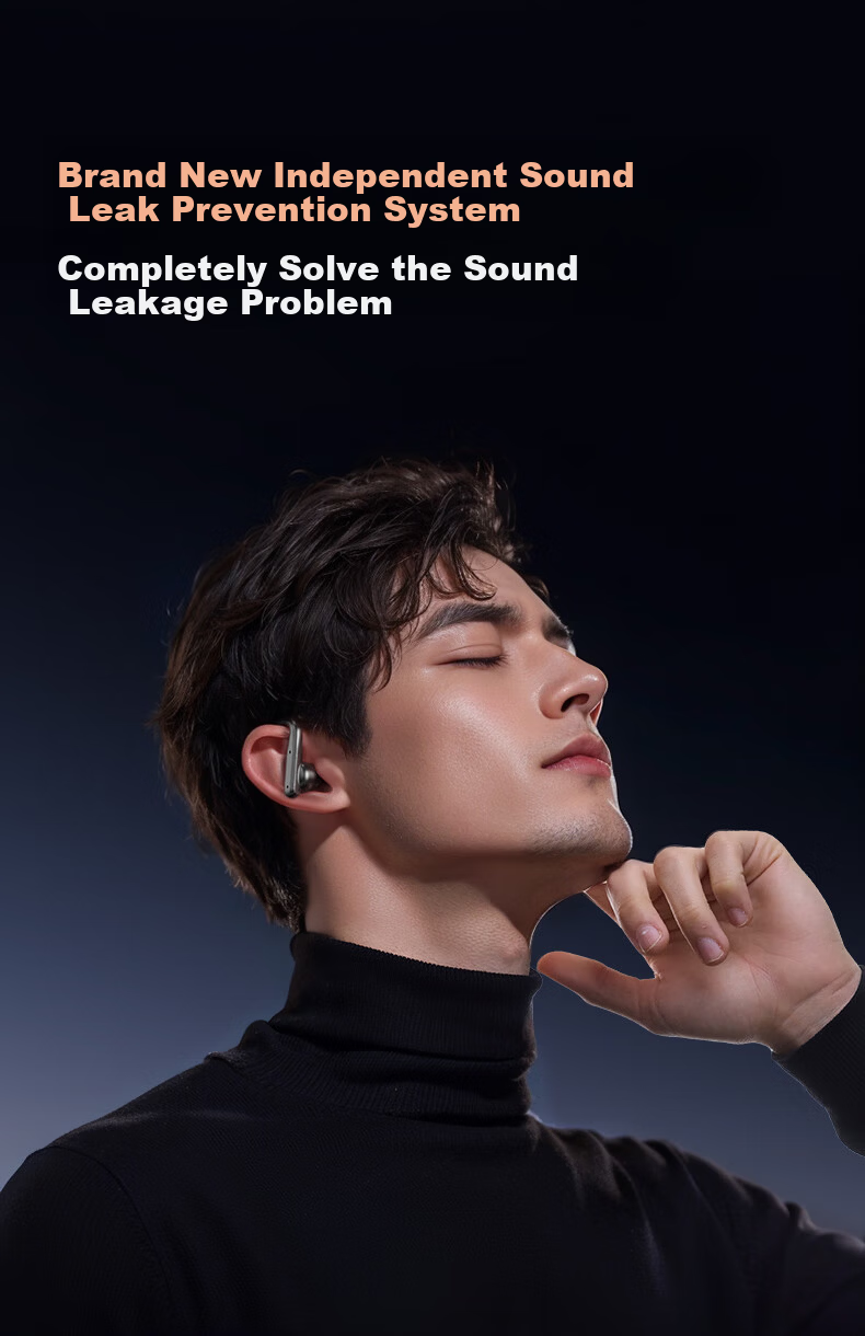 Chuangu 2025 Latest Top Model Bluetooth Bone Conduction Open-Ear Sports Running Headphones Long Battery Life Noise Cancelling 4